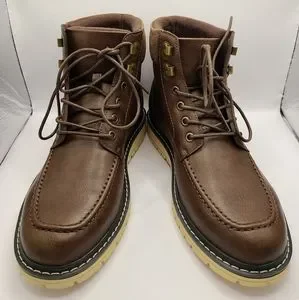 Lottini Mens Boots Size 9 Brown Leather Man Made Fall Winter Casual Lace Up New Lottini | Shoes | Lottini Mens Boots Size 9 Brown Leather  main image 3